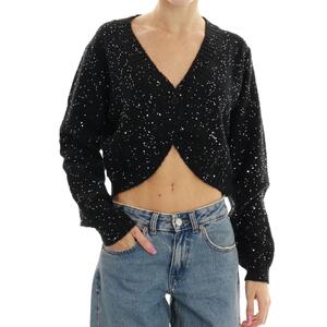CARDIGAN PAILLETTES NERO